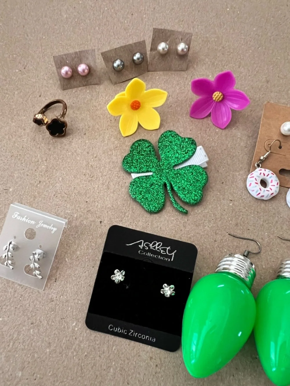 Green Novelty Light Bulb Drop Earrings - Kids Accessories